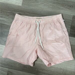 J.Crew Men's Pink Striped Swim Shorts